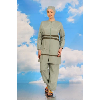 MARSiLYAN- Kadın Tam Tesettür Mayo Su Yeşili