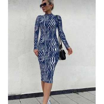 MARSiLYAN- Kadın Uzun Kollu Mikro Midi Elbise