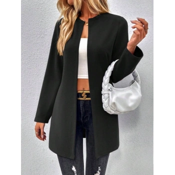 MARSiLYAN- Kadın Uzun Kollu önü Açık Uzun Modal Ceket