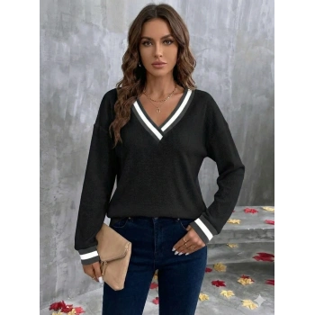 MARSiLYAN- Kadın Uzun Kollu V Yakalı Waffle Bluz