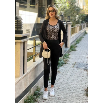 MARSiLYAN- Kadın Uzun Kollukrep üçlü Takım