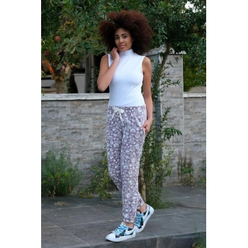 MARSiLYAN- Kadın Welsoft Polar Tek Alt Pijama Mor