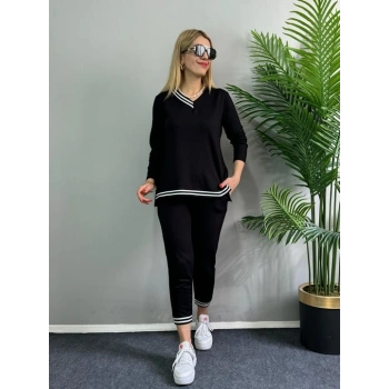 MARSiLYAN- Kadın Yeni Sezon Uzun Kollu Ribana Detay Ikili Takım