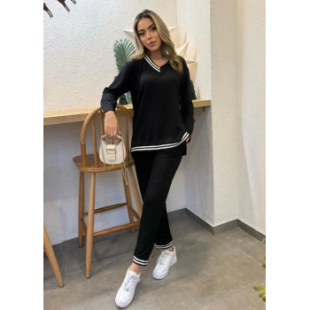 MARSiLYAN- Kadın Yeni Sezon Uzun Kollu Ribana Detay Ikili Takım