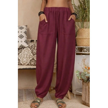 MARSiLYAN- Kadın Yüksek Bel Cep Detaylı Pantolon