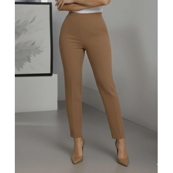 MARSiLYAN- Kadın Yüksek Bel Ithal Krep Pantolon