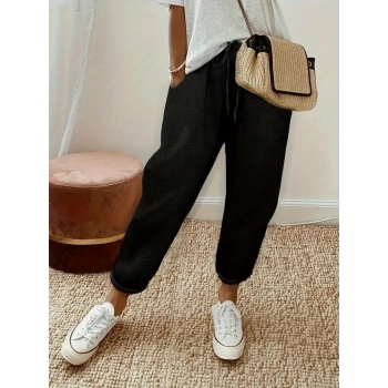 MARSiLYAN- Kadın Yüksek Bel Lastikli Belde Bağcık Detaylı Aerobin Pantolon