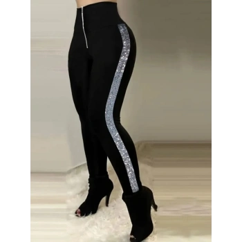 MARSiLYAN- Kadın Yüksek Bel Yan şerit Detaylı Dalgıç Tayt