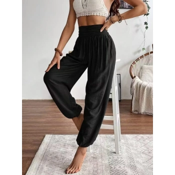 MARSiLYAN- Kadın Yüksel Bel Yoğun Büzgü Detaylı Aerobin Pantolon