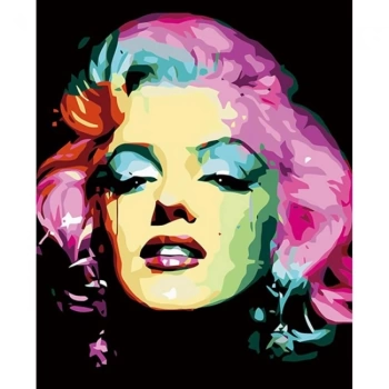 MARSiLYAN- Kanvas Marilyn Monroe Renkli Sayılarla Boyama Seti Rulo