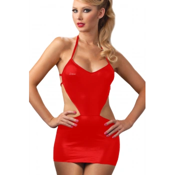 MARSİLYAN-- Kırmızı Seksi Mini Elbise