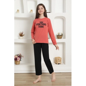 MARSiLYAN- Kız Çocuk Penye Pijama Takım Mercan