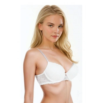 MARSiLYAN- Şık Dantel Detaylı Dolgunlaştırıcı Destekli Push Up Sütyen Kadın LJ7025