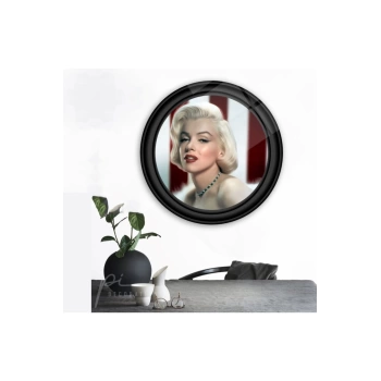 MARSiLYAN- Marilyn Monroe Yuvarlak Cam Tablo