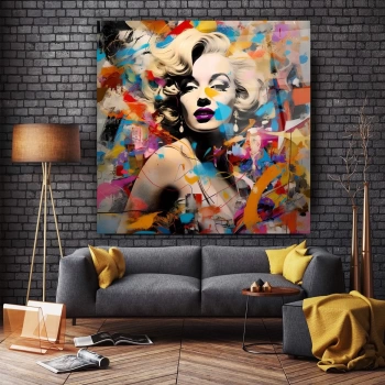 MARSiLYAN- Marlyn Monroe Sanatsal Cam Tablo