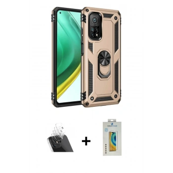 MARSİLYAN™- Mi 10T Pro Kılıf Ahenk Klasik Koleksiyonu - Şeffaf Polymer Nano Ekran Koruyucu + Kamera Lens Koruma Cam - SF