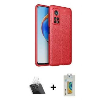 MARSİLYAN™- Mi 10T Pro Kılıf Doruk Klasik Özel Seri - Şeffaf Polymer Nano Ekran Koruyucu + Kamera Lens Koruma Cam - SF