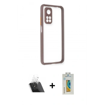 MARSİLYAN™- Mi 10T Pro Kılıf Nova Asil Özel Seri - Şeffaf Polymer Nano Ekran Koruyucu + Kamera Lens Koruma Cam - SF