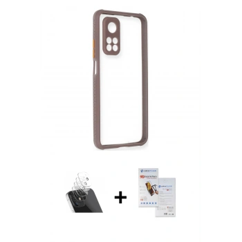 MARSİLYAN™- Mi 10T Pro Kılıf Nova Asil Özel Seri - Siyah Seramik Nano Ekran Koruyucu + Kamera Lens Koruma Cam - SF