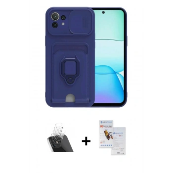 MARSİLYAN™- Mİ 11 Lite Kılıf Vadi Form Prime - Siyah Seramik Nano Ekran Koruyucu + Kamera Lens Koruma Cam - SF