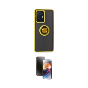 MARSİLYAN™- Mi 11T Pro Kılıf Yörünge Çizgi - Siyah 3D Antistatik Mat Seramik Nano Ekran Koruyucu