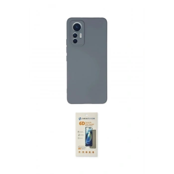 MARSİLYAN™- Mi 12 Lite Kılıf Ahenk Serisi - Siyah 6D Mat Seramik Hayalet Nano Ekran Koruyucu