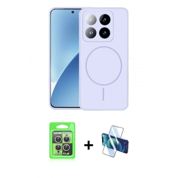 MARSİLYAN™- Mi 14T Pro Kılıf Yankı Form Serisi - Siyah 3D Antistatik Seramik Nano Ekran Koruyucu + Raze Metal Kamera Lens - GS