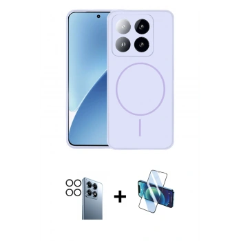 MARSİLYAN™- Mi 14T Pro Kılıf Yankı Form Serisi - Siyah 3D Antistatik Seramik Nano Ekran Koruyucu + PVD Metal Kamera Lens - SH