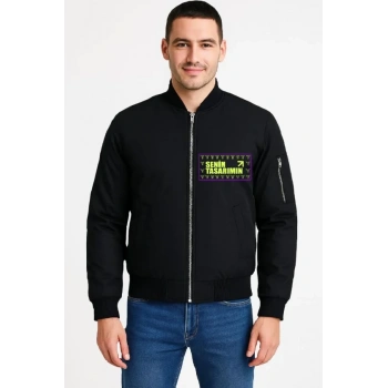 MARSiLYAN- Ön Bomber Ceket - Siyah