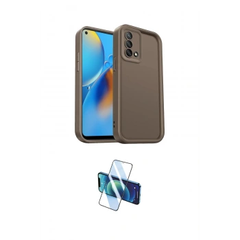 MARSİLYAN™- Oppo A74 4G Kılıf Yankı Yansıma Özel Seri - Siyah 3D Antistatik Seramik Nano Ekran Koruyucu