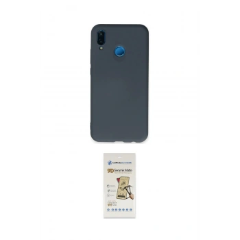 MARSİLYAN™- P20 Lite Kılıf Ahenk Serisi - Siyah Mat Seramik Nano Ekran Koruyucu