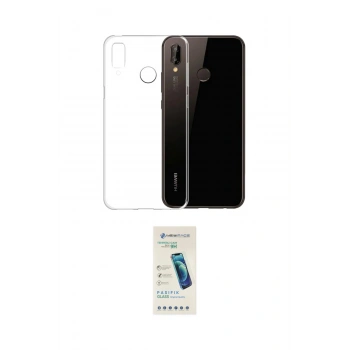 MARSİLYAN™- P20 Lite Kılıf Zirve Doku - Şeffaf Pasifik Cam Ekran Koruyucu