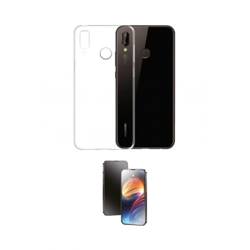 MARSİLYAN™- P20 Lite Kılıf Zirve Doku - Siyah 3D Antistatik Mat Seramik Nano Ekran Koruyucu