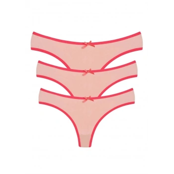 MARSiLYAN- Pamuklu 3lü Tanga Külot Pudra