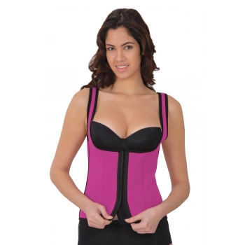 MARSiLYAN-  Pembe MI 9173 Terletici Agraflı Göğsü Açık Atlet Korse