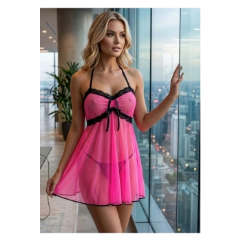 MARSİLYAN- Pembe Tül Gecelik - 662