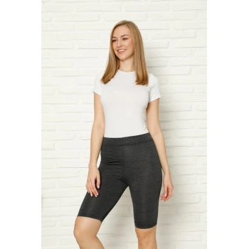 MARSiLYAN- Penye Likralı Diz Üstü Antrasit