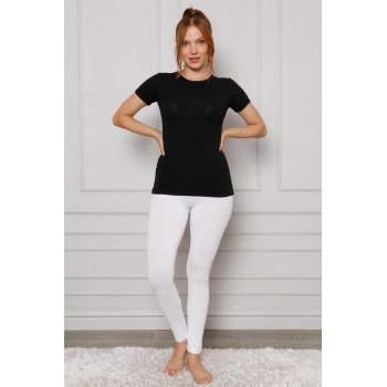 MARSiLYAN- Penye Likralı Tayt Beyaz