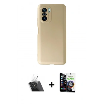 MARSİLYAN™- Poco F3 Kılıf Kozmos Yansıma Özel Seri - Şeffaf Temperli Cam Ekran Koruyucu + Kamera Lens Koruma Cam - SF