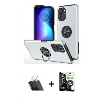 MARSİLYAN™- Poco F3 Kılıf Odak Form Prime - Şeffaf Temperli Cam Ekran Koruyucu + Kamera Lens Koruma Cam - SF