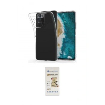 MARSİLYAN™- Poco X3 GT Kılıf Zirve Doku - Siyah Mat Seramik Nano Ekran Koruyucu