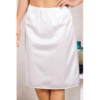 MARSiLYAN-  Polyamid Kumaşlı Diz Altı Uzun Etek Altı Jüpon