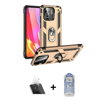 MARSİLYAN™- Redmi 10C Kılıf Ahenk Klasik Koleksiyonu - Siyah Joko Magic 5D Cam + Kamera Lens Koruma Cam - SF
