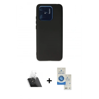 MARSİLYAN™- Redmi 10C Kılıf Kozmos Yansıma Özel Seri - Şeffaf Royal Nano Ekran Koruyucu + Kamera Lens Koruma Cam - SF