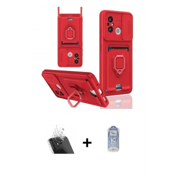 MARSİLYAN™- Redmi 12C Kılıf Vadi Form Prime - Siyah Joko Magic 5D Cam + Kamera Lens Koruma Cam - SF