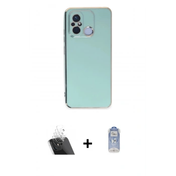 MARSİLYAN™- Redmi 12C Kılıf Yankı Serisi - Siyah Joko Magic 5D Cam + Kamera Lens Koruma Cam - SF