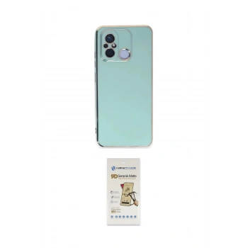 MARSİLYAN™- Redmi 12C Kılıf Yankı Serisi - Siyah Mat Seramik Nano Ekran Koruyucu