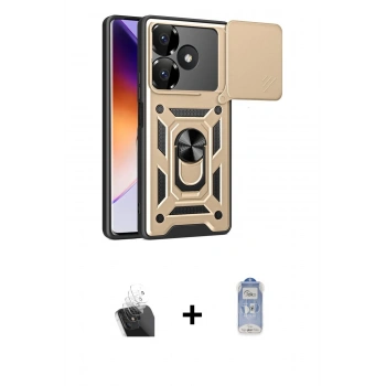 MARSİLYAN™- Redmi 13 4G Kılıf Ahenk Klasik - Siyah Joko Magic 5D Cam + Kamera Lens Koruma Cam - SF