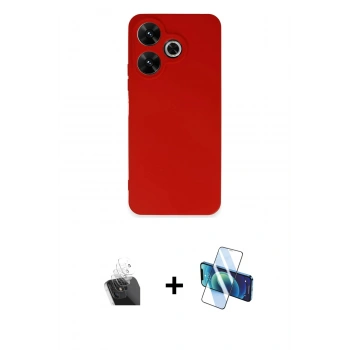 MARSİLYAN™- Redmi 13 4G Kılıf Kozmos Yansıma Özel Seri - Siyah 3D Antistatik Seramik Nano Ekran Koruyucu + Kamera Lens Koruma Cam - SF