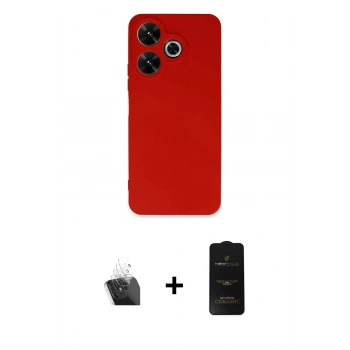 MARSİLYAN™- Redmi 13 4G Kılıf Kozmos Yansıma Özel Seri - Siyah 6D Antistatik Mat Seramik Hayalet Nano Ekran Koruyucu + Kamera Lens Koruma Cam - SF